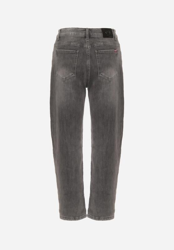Szare Jeansy Mom Fit z Wysokim Stanem Rallanda 7
