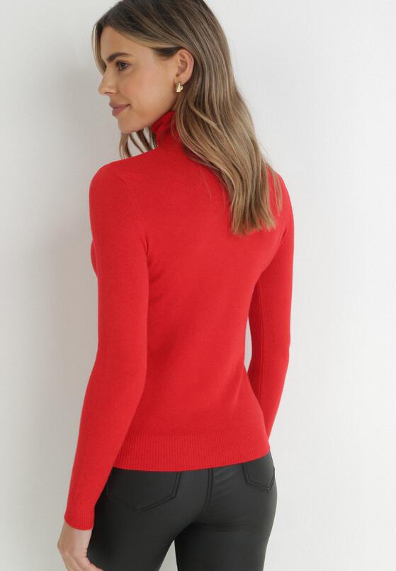 Czerwony Klasyczny Golf z Bawełną Reilisea 3