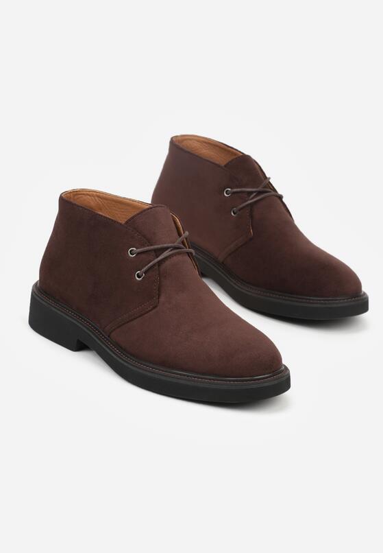 Brązowe Botki w Stylu Trzewików Fezelia 2