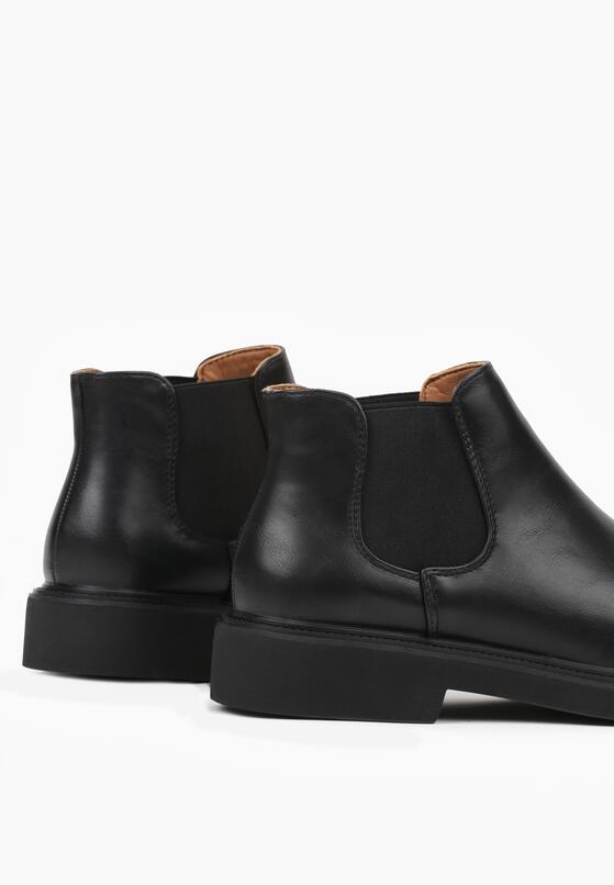 Czarne Klasyczne Botki Typu Sztyblety Refela 4