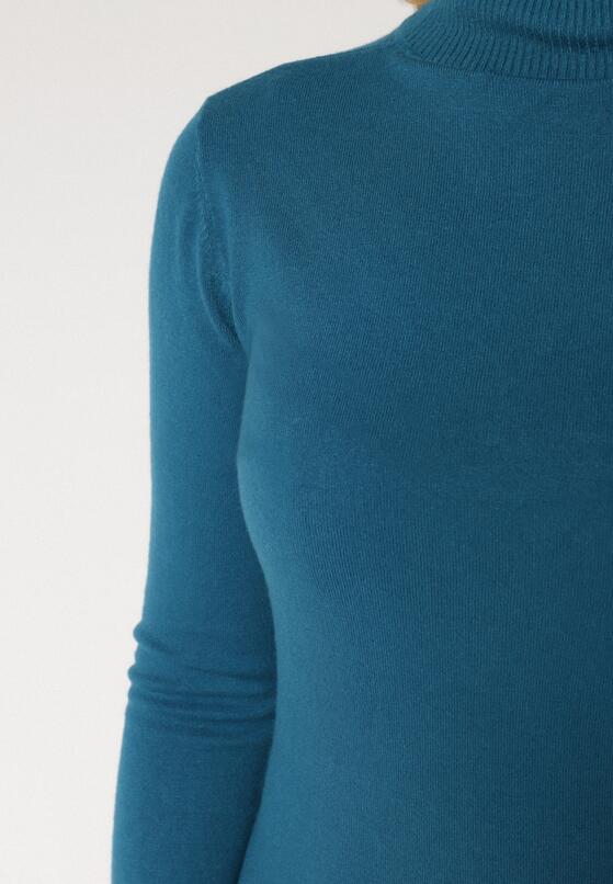 Granatowy Golf Sweter z Wiskozą i Kaszmirem Zailaya 5