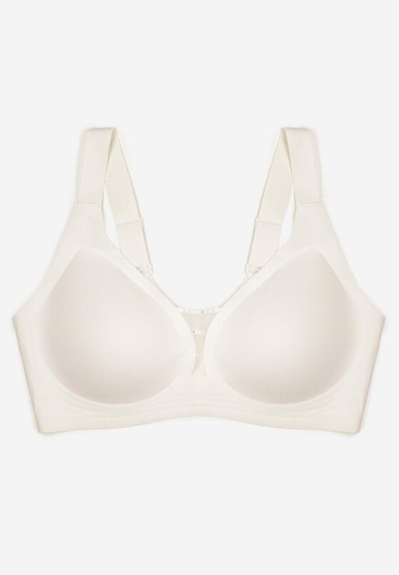 Biały Biustonosz z Prążkowanego Materiału Ezimere 1