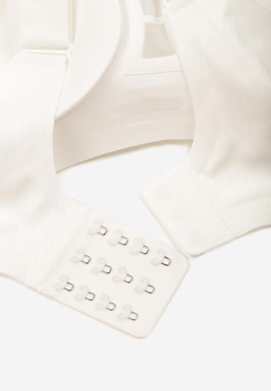 Biały Biustonosz z Prążkowanego Materiału Ezimere 2