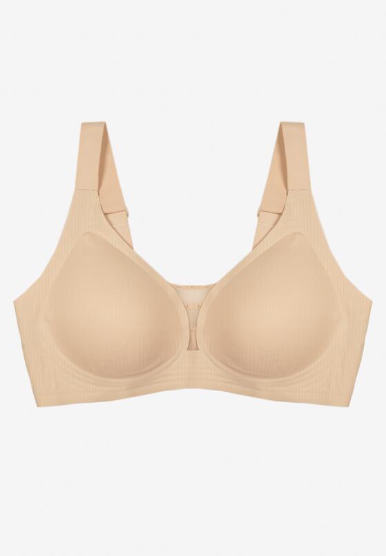 Jasnobeżowy Biustonosz z Prążkowanego Materiału Ezimere 1