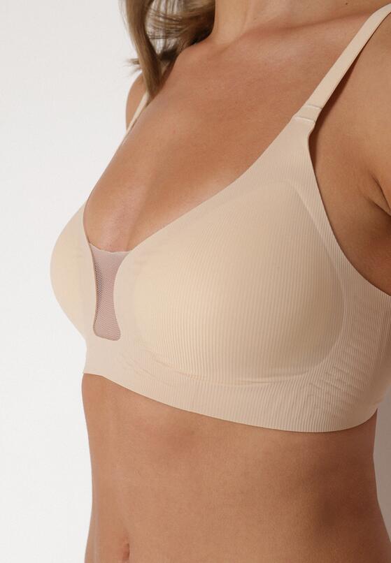 Beżowy Biustonosz z Ozdobnym Wycięciem Ezirelle 4