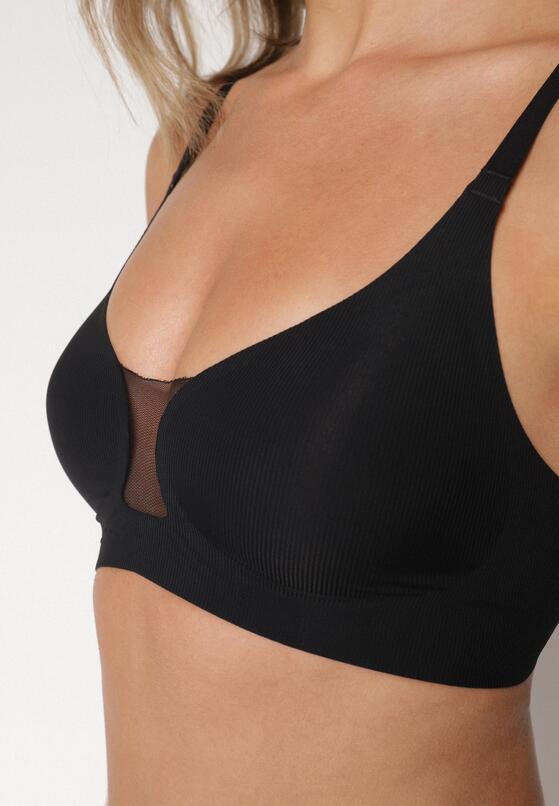 Czarny Biustonosz z Ozdobnym Wycięciem Ezirelle 4