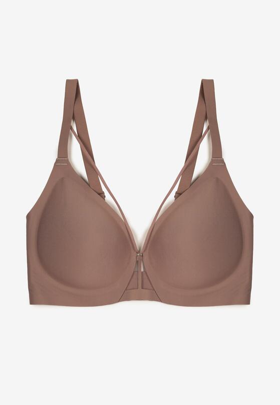 Ciemnobeżowy Biustonosz z Ozdobnymi Paskami Zetessa 5