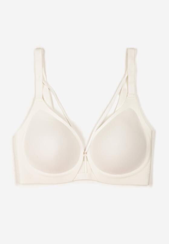 Biały Biustonosz z Ozdobnymi Paskami Zetessa 5