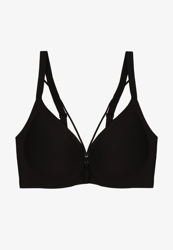 Czarny Biustonosz z Ozdobnymi Paskami Zetessa 5