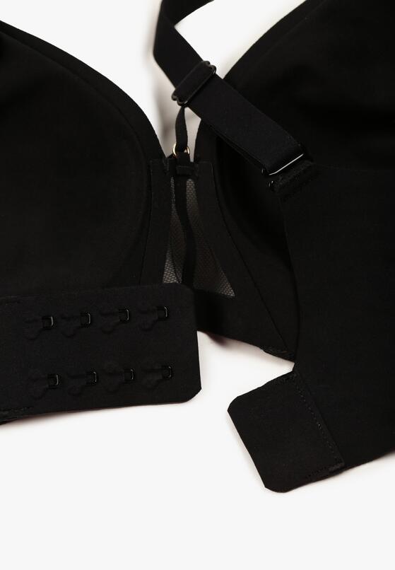 Czarny Biustonosz z Ozdobnymi Paskami Zetessa 6