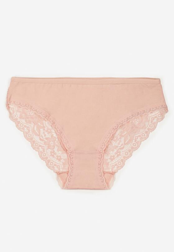 Różowe Majtki Figi Zdobione Koronką Venissella 1