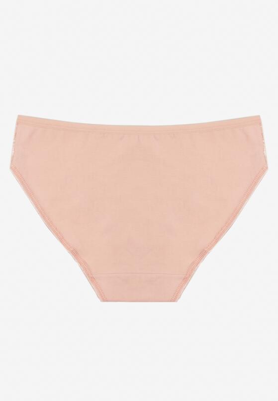 Różowe Gładkie Majtki Figi z Bawełny Venessila 2