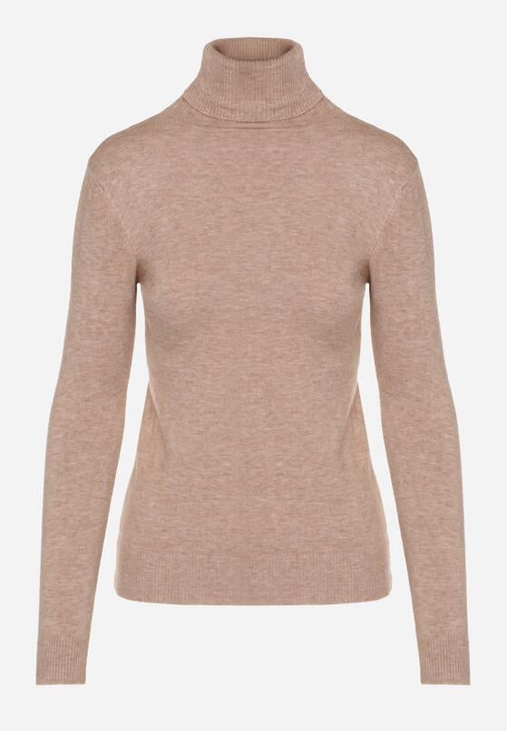 Pulover pe gât Bej 6