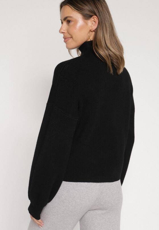 Czarny Golf z Bufiastymi Rękawami Wedelia 3