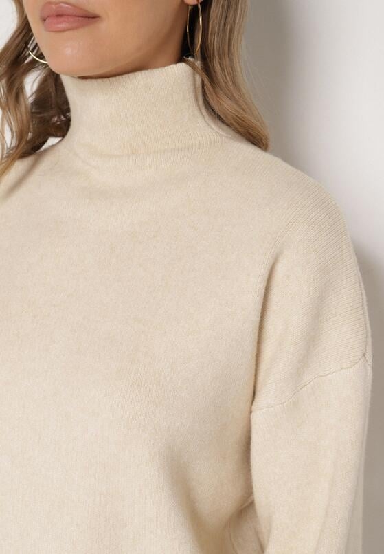 Jasnobeżowy Golf z Bufiastymi Rękawami Wedelia 5