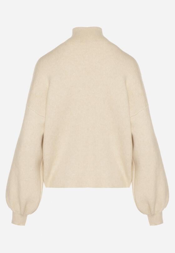 Jasnobeżowy Golf z Bufiastymi Rękawami Wedelia 7