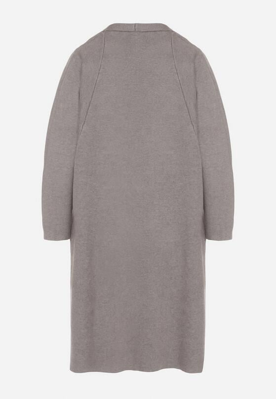 Szary Klasyczny Niezapinany Kardigan Elitusa 7