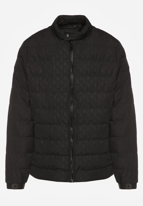 Czarna Pikowana Kurtka ze Stójką i Futrzaną Podszewką Silwedea 1