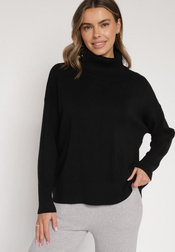 Pulover pe gât Negru 1