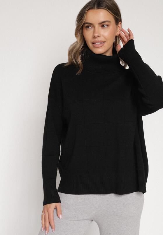 Pulover pe gât Negru 4