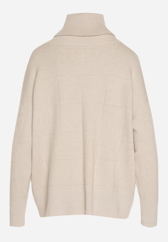 Pulover pe gât Bej 7