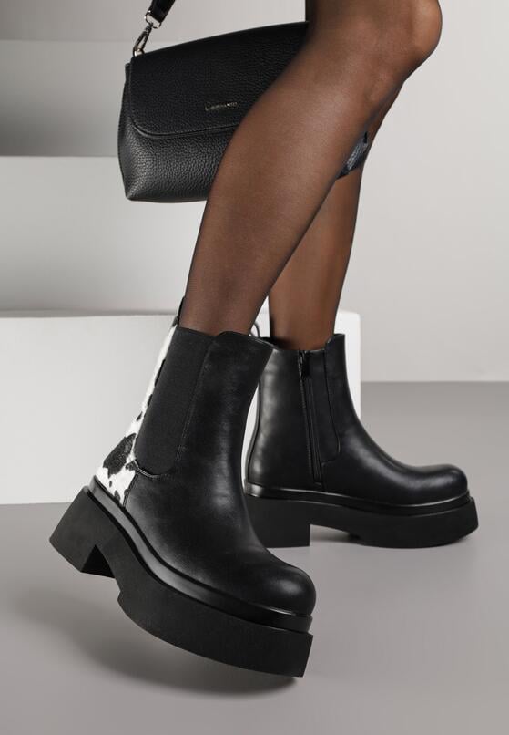 Botine Negru cu alb 2