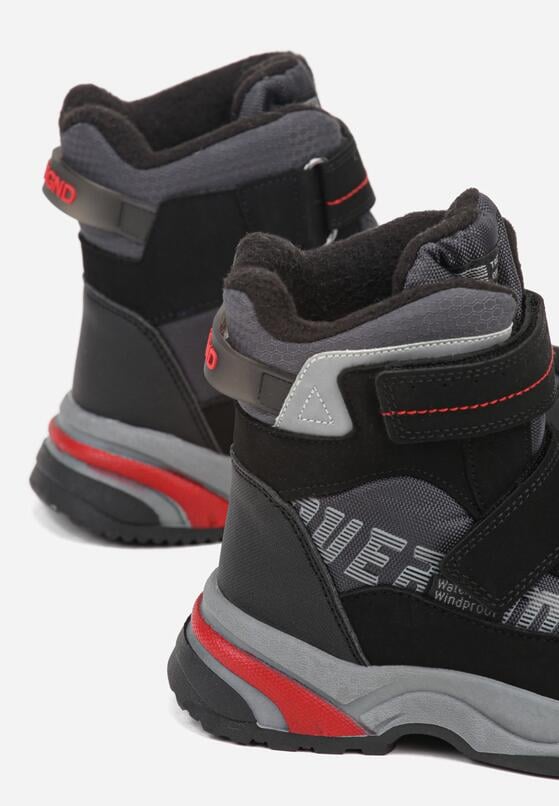 Szare Wodoodporne Śniegowce z Ozdobnym Napisem z Boku Linsara 3