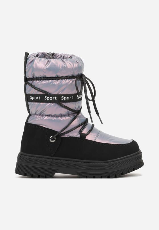 Fioletowe Pikowane Śniegowce z Oryginalnym Wiązaniem Zetilde 1