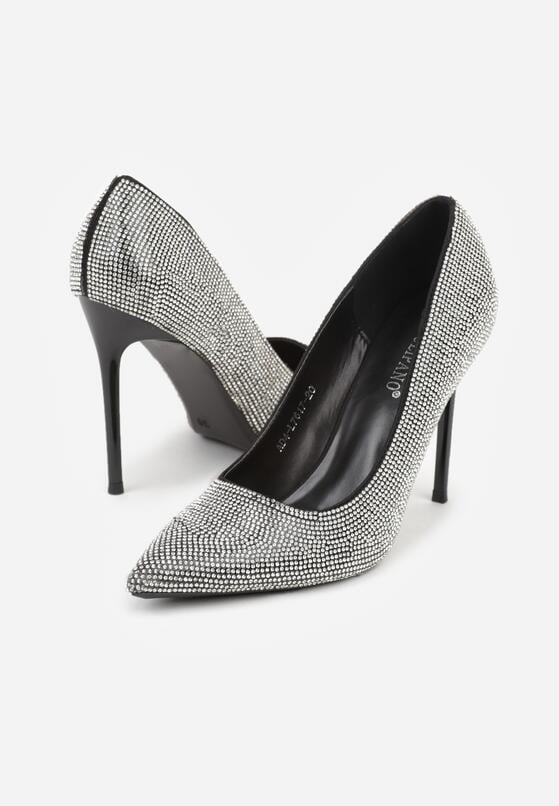 Czarne Szpilki w Eleganckim Stylu z Cyrkoniami Arweda 6