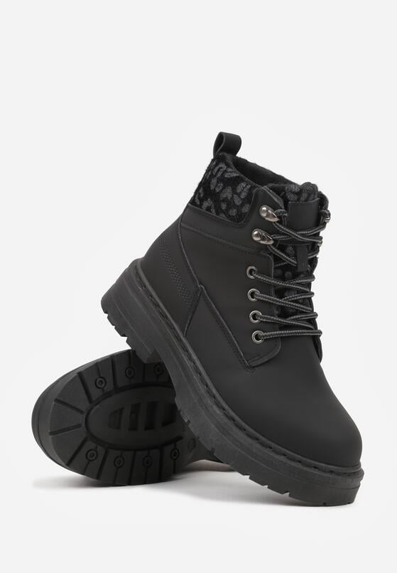 Czarne Trapery Zdobione Wzorzystymi Wstawkami Vetiane 5