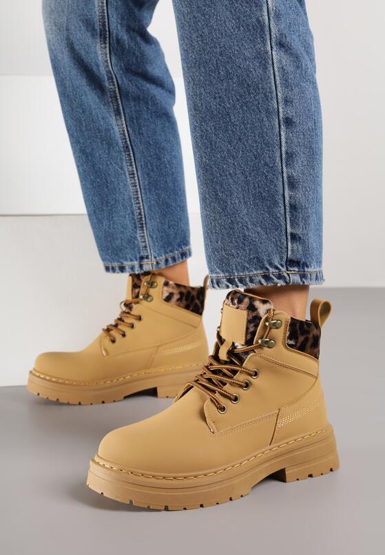 Brązowe Trapery Zdobione Wzorzystymi Wstawkami Vetiane 1