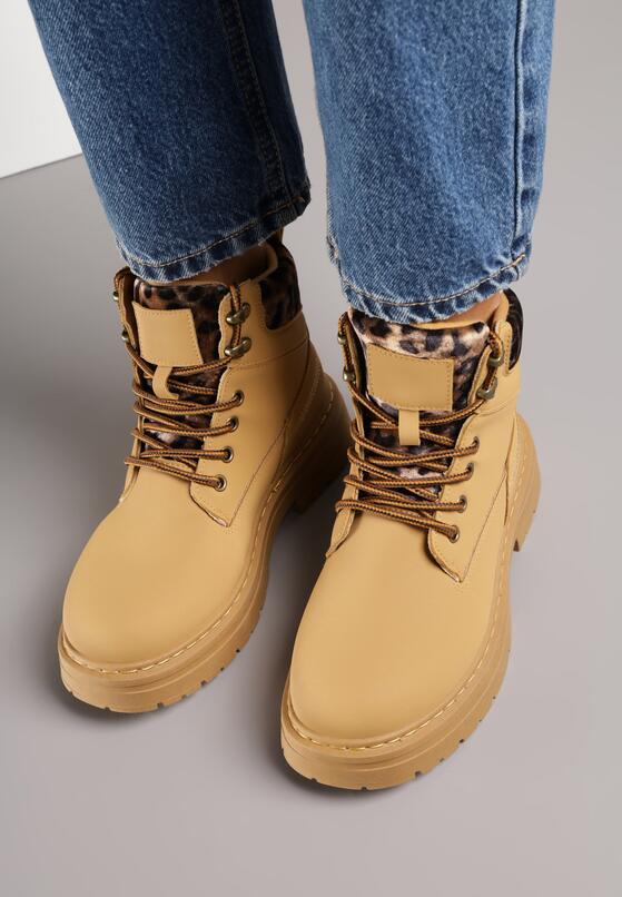 Brązowe Trapery Zdobione Wzorzystymi Wstawkami Vetiane 3