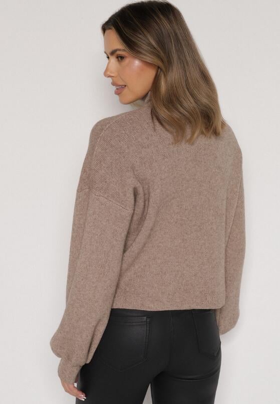 Beżowy Golf z Bufiastymi Rękawami Wedelia 3