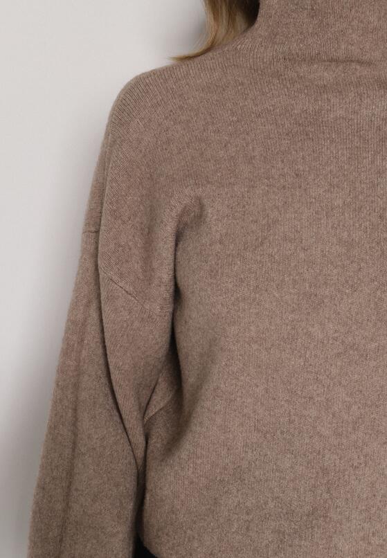 Beżowy Golf z Bufiastymi Rękawami Wedelia 5