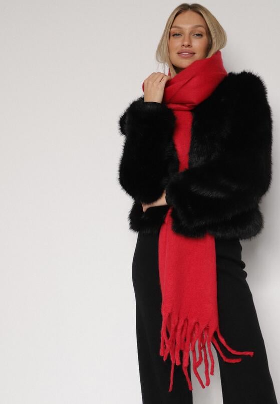 Czerwony Szalik z Frędzlami  Owedarria 1