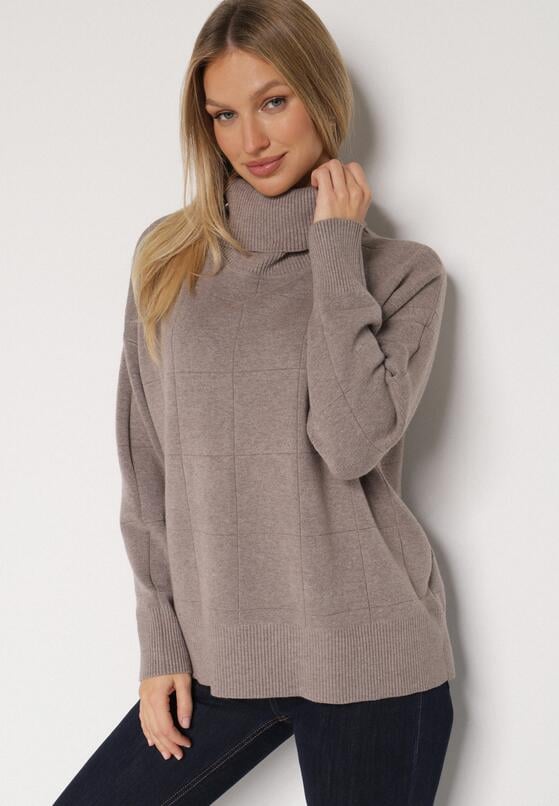 Ciemnobeżowy Golf w Klasycznym Stylu Linagela 2