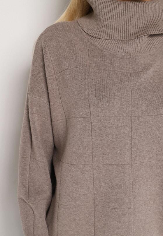 Ciemnobeżowy Golf w Klasycznym Stylu Linagela 5