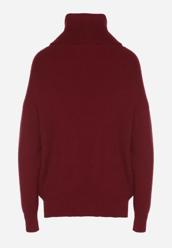 Bordowy Golf o Klasycznym Kroju z Kaszmirem Azifra 7