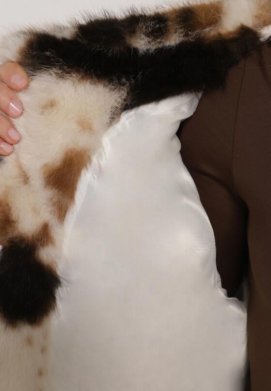 Wielokolorowa Kurtka Futerko o Dwurzędowym Kroju Oversize Nevisa 5