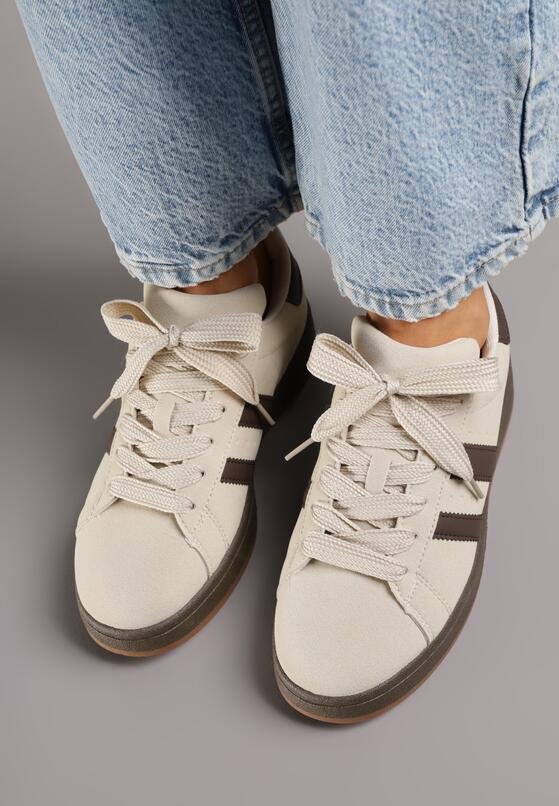 Sneakers Bej cu maro 3