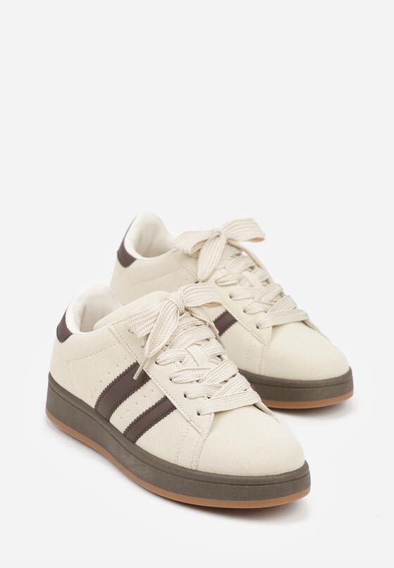 Sneakers Bej cu maro 5