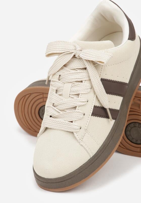 Sneakers Bej cu maro 6