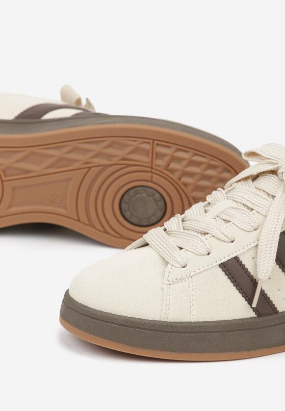 Sneakers Bej cu maro 7