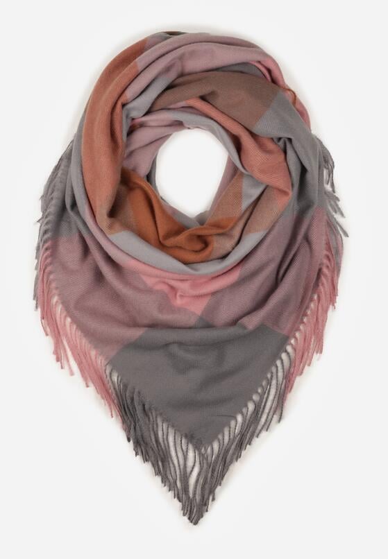 Fular Roz cu bleumarin 1