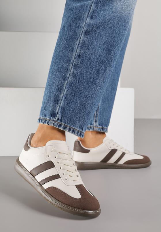 Sneakers Bej cu maro 2