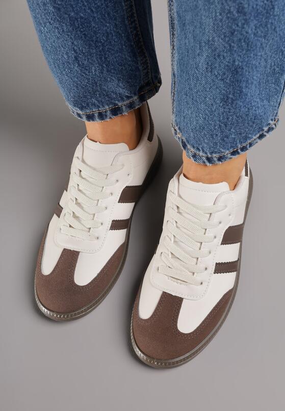 Sneakers Bej cu maro 3