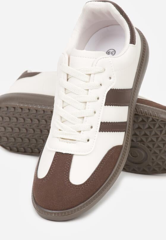 Sneakers Bej cu maro 6