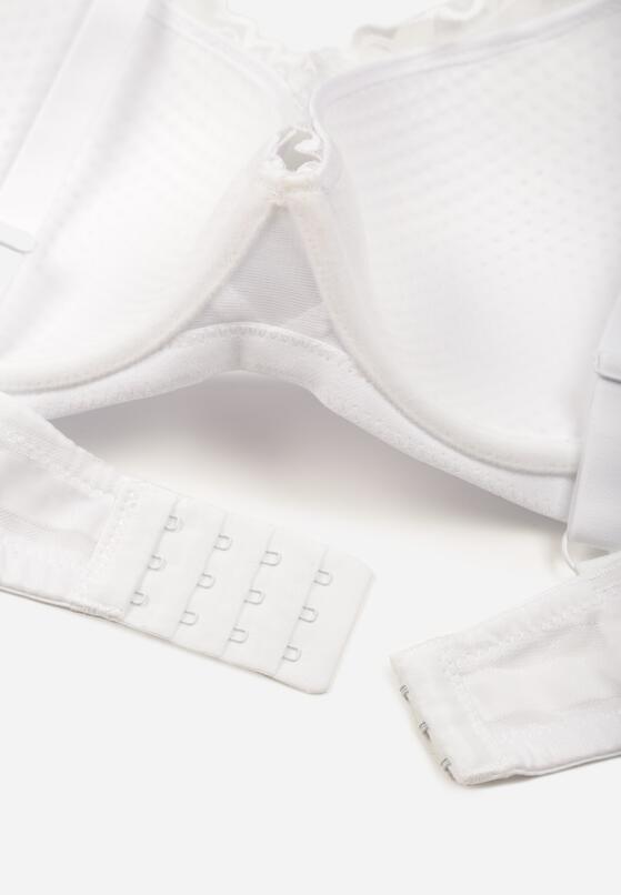 Biały Biustonosz Koronkowy z Kokardkami  Themikaia 2