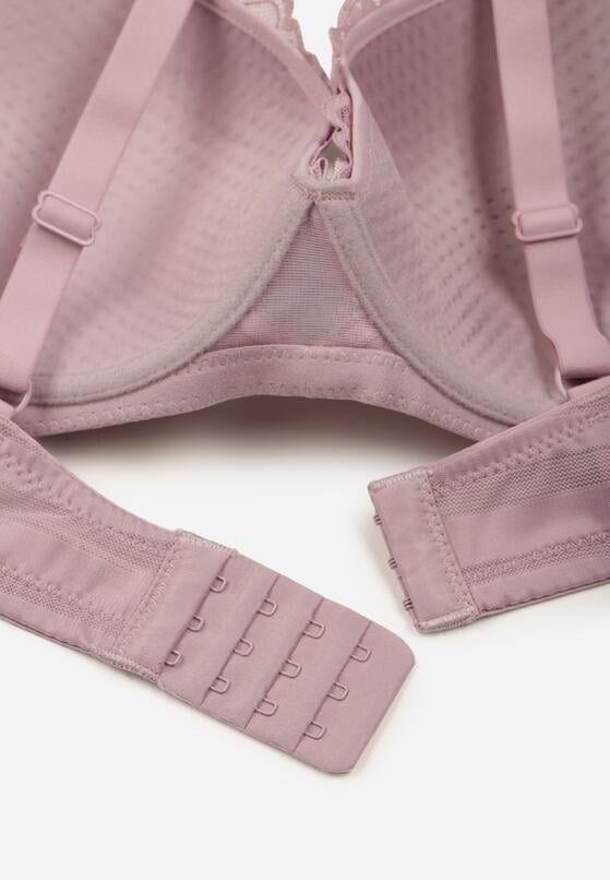 Fioletowy Biustonosz Koronkowy z Kokardkami  Themikaia 2