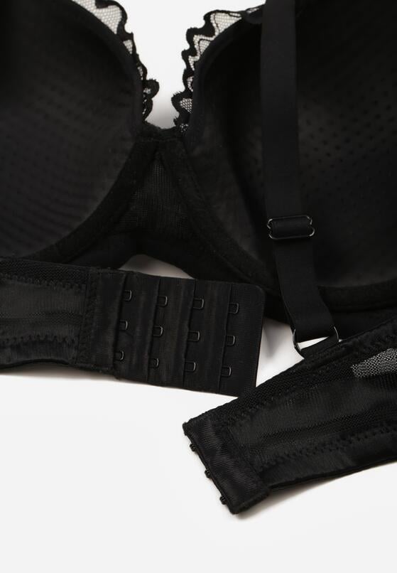 Czarny Biustonosz Koronkowy z Kokardkami  Themikaia 2